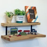 和気産業 石膏ボードにつく棚受 シングル+ダブル 黒 TK-88 1セット(6個)（直送品）