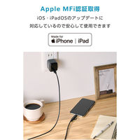 2in1 ケーブル USB-C to USB-C＋Lightning変換 1m 黒 MPA-CCLECAD10BK エレコム 1個（直送品）