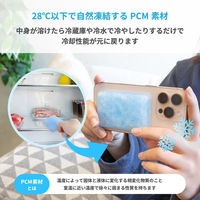 オウルテック 冷却素材「PCM」採用 スマートフォン用冷却パッド OWL-CLP01L-BL 1個（直送品）