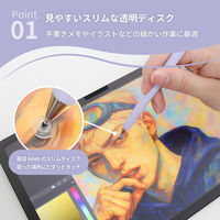 オウルテック スクリュータイプ 超感度ファイバー/スリムディスク 2WAYタッチペン OWL-TPSE15-BL 1個（直送品）