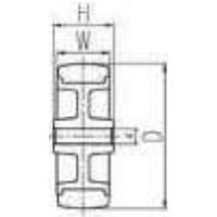 ナンシン ウレタン車輪GNUシリーズ75mm GNUー75 1セット(50個)（直送品）