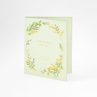 デザインフィル カラー色紙 Sサイズ 二つ折り シルク 葉柄 33264006 1セット(2個)