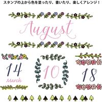 デザインフィル スタンプ 回転印 植物柄 35383006 1個