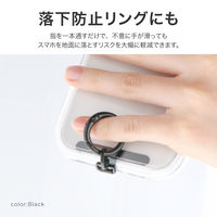 iPhone/スマートフォン対応 「STRAP SHEET」挟み込みシート リング付き360度回転ステンレスタイプ シルバー（直送品）