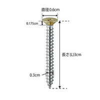 ポッシュリビング 皿頭ねじ アンティークゴールド φ0.6cm×L3cm 64004 1袋（6本入）（直送品）