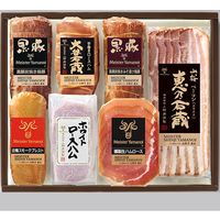 山野井 マイスター山野井　黒豚焼豚２種と合鴨・ハムセット GY-102 1個（直送品）