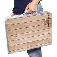 ハック ウッド調折りたたみアルミローテーブル60cm 2342 1個（直送品）