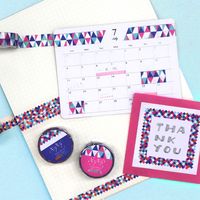 ワールドクラフト キラキラマスキングテープ Geometric 15mm幅 4柄セット アソート KRMT15-Geometric 1セット（直送品）