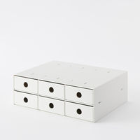 無印良品 ポリプロピレン小物収納ボックス6段 A4タテ ホワイトグレー 約幅11×奥行24.5×高さ32cm 良品計画