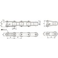 (株)椿本チエイン ラムダコーティングバイピッチチェーン(NP仕様) RF2060SーLMCNPー7LK2ーL 1セット(3L)（直送品）