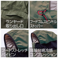 村上被服 サイドファン長袖フードジャケット L ブラック V1212-20-L(2枚入) 1セット(2枚入)（直送品）