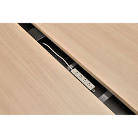 【車上渡し】アール・エフ・ヤマカワ ソリード フリーアドレス用デスク 幅2400×奥行1200×高さ720mm オーク/ホワイト 1台（直送品）