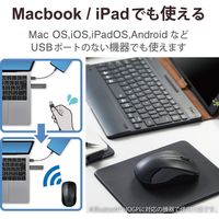 Bluetoothマウス 無線 ワイヤレス 3ボタン 抗菌 Mサイズ 黒 M-BY11BRKBK エレコム 1個（直送品）
