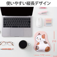 エレコム マウスパッド/アニマル/ウレタンゲル採用/振り向きアニマル柄/ネコ MP-AN05CAT 1個（直送品）