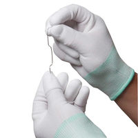 小野商事 ウレタン指先コート手袋 SSサイズ 13ゲージ ホワイト 1861 1セット(10双×10組)