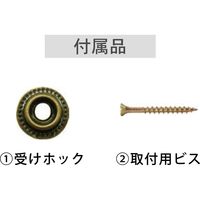 ダンドリビス DANDORI VIS フリーフック 2フェイクレザー ブラウン 1パック（直送品）