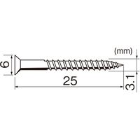 New Hikari (ニューヒカリ) ステンレス棚柱用ビス 黒頭 φ3.1×25 50本入 1袋（直送品）