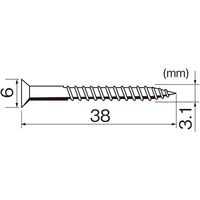 New Hikari (ニューヒカリ) ステンレス木ネジ 黒頭 φ3.1×38 200本入 1箱（直送品）