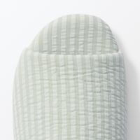 無印良品 綿サッカー織 履き心地やわらか足なりスリッパ Ｌ ２５～２７．５ｃｍ用 グリーン 良品計画
