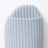 無印良品 綿サッカー織 履き心地やわらか足なりスリッパ Ｌ ２５～２７．５ｃｍ用 ブルー 良品計画