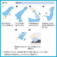 サラヤ Ｔ・Slim　ＰＥロンググローブ　青 ポリエチレン手袋　使い捨て　ブルー　50981 1箱（50枚入）