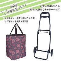 スワン SAXON cue 2way ショッピングキャリーバッグ 5246 黒/花 1個（直送品）