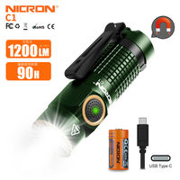 NICRON C1G ポケットライト グリーン 1200LM C1-G 1個（直送品）