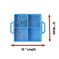 ボルトスター 整備現場 作業現場向け シリコン製 ボルト・ビス紛失防止用フレキシブルトレイ 305×381mm ブルー BTSー100003（直送品）
