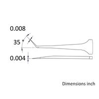 アイデアルテック 先端極細 ステンレスピンセット 35°曲鋭型 耐酸・耐磁 先端幅0.20mm 全長110mm 3CB.SA.0.IT 1本（直送品）