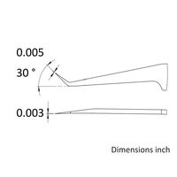 アイデアルテック 先端超極細 ステンレスピンセット 30°曲鋭型 耐酸・耐磁 先端幅0.12mm 全長115mm 51S.SA.0.IT（直送品）