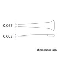 IDEAL-TEK アイデアルテック ステンレスピンセット 直平型 耐酸・耐磁 先端幅1.70mm 全長120mm F.SA.0.IT 1本（直送品）