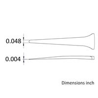 アイデアルテック ミニステンレスピンセット 直平型 耐酸・耐磁 先端幅1.23mm 全長70mm M2A.SA.1.IT 1本（直送品）
