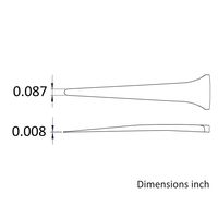 アイデアルテック ステンレスピンセット 直平型 耐酸・耐磁 先端幅2.20mm 全長125mm 2A.SA.6.ITE 1本（直送品）