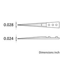 アイデアルテック 先端セラミック 先端交換式 ステンレスピンセット 直鋭型 先端幅0.70mm 全長135mm 71MZ.SA.0.IT（直送品）