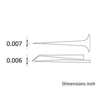 アイデアルテック 先端極細 逆作用タイプ ステンレスピンセット 直鋭型 耐酸・耐磁 先端幅0.17mm 全長105mm 5TTHX.SA.0（直送品）