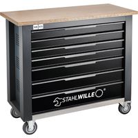 スタビレー STAHLWILLE 7段ワークベンチ ロールペーパーホルダー付 キ 木製天板 ウッドトップ 耐荷重750kg WB625 1台（直送品）