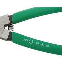 スタビレー STAHLWILLE スナップリングプライヤー サイズA21 1.8mm プラスチックコーティング 6546 6 121 1丁（直送品）