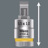 Wera Werk ベラ 1/4DR マイナスビットソケット ZYKLOP 刃先1.0×5.5mm 003321 1個（直送品）