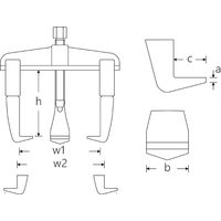 スタビレー STAHLWILLE 3本アームプーラー 耐荷重3T サイズ1 11300/1 1個（直送品）