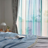 SUMINOE MOOMIN カーテン オーロラボイル A1048 幅1000×丈1760mm パープル 1枚（直送品）