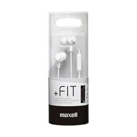 マクセル maxell マイク搭載リモコン付カナル型ヘッドホン「+FiT」 ホワイト MXH-C110SWH 1個 64-8295-75（直送品）