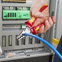 KNIPEX エンドスリーブ用絶縁圧着ペンチ 1000V絶縁 落下防止 9778-180TBK 1丁 696-4290（直送品）