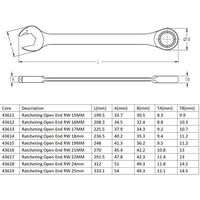 Apex Tool Group SATA コンビネーションラチェットクイックレンチ 19mm 43615 1丁 692-9681（直送品）