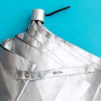 銀行員の日傘 折60cm シルバー UVカット99%以上 黒生地 S360-0783SL1-B8 1本 日傘 ウォーターフロント