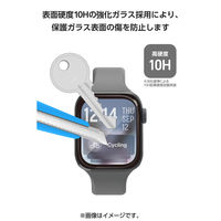 アップルウォッチ ガラスフィルム 11/10 [42mm] 全面保護 高透明 ブラック AW-25BFLGGR エレコム 1個（直送品）