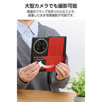 スマホケース 手帳型 多機種スマホ対応 マルチケース 自己吸着シート 薄型 軽量 ブラック P-06PLFUBK エレコム 1個（直送品）