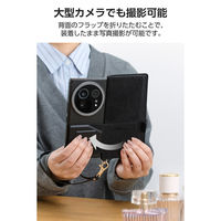 スマホケース 手帳型 多機種スマホ対応 マルチケース 自己吸着シート カード収納 ブラック P-07PLFY4BK エレコム 1個（直送品）