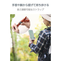スマホハンドストラップ 手首用 全機種対応 落下・紛失防止 軽量 ディープオレンジ P-STHFLDR エレコム 1個（直送品）