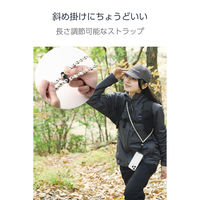 スマホショルダーストラップ 肩掛け 全機種対応 落下・紛失防止 アイボリー P-STSDH1FLSTIV エレコム 1個（直送品）