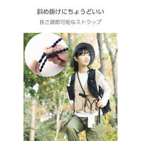 スマホショルダーストラップ 肩掛け 全機種対応 落下・紛失防止 軽量 ネイビー P-STSDH1FLRENV エレコム 1個（直送品）